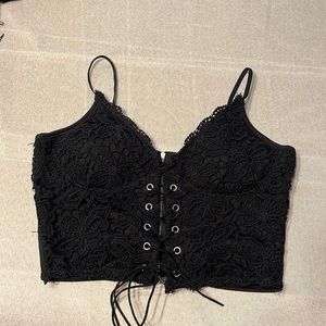 Zip up corset/bralette top